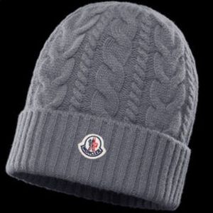 Moncler cashmere wool beanie, Women, Grey